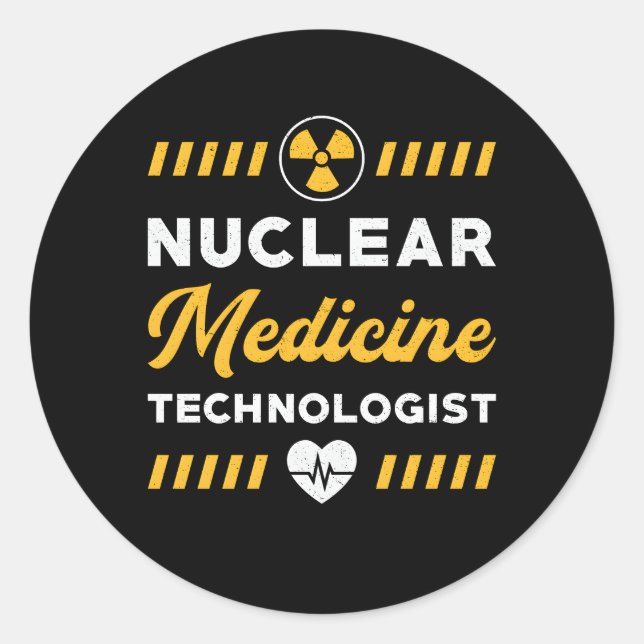 Nuklearer Medizintechniker Krasse Technologien Rad Runder Aufkleber (Vorderseite)