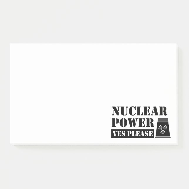 Nuklearer Power Ja Bitte Erklärung Post-it Klebezettel (Vorderseite)