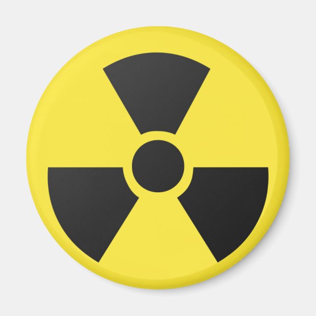 Nukleares atomares Symbol für radioaktive Strahlun Magnet (Vorne)
