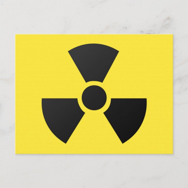 Nukleares atomares Symbol für radioaktive Strahlun Postkarte (Vorderseite)