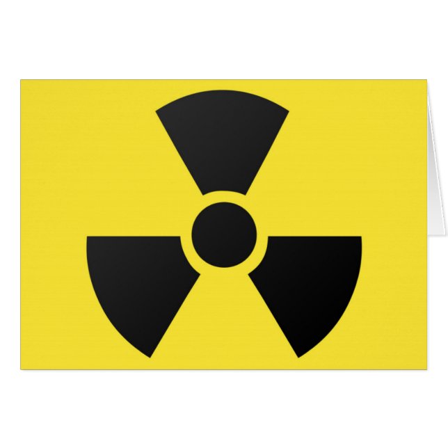 Nukleares Atomsymbol der radioaktiven Strahlung (Vorderseite (Horizontal))