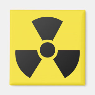 Nukleares Atomsymbol der radioaktiven Strahlung Magnet