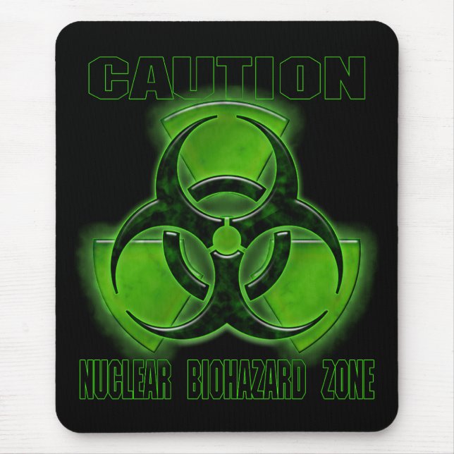 Nukleares Biogefährdung-Vorsicht-Zeichen Mousepad (Vorne)
