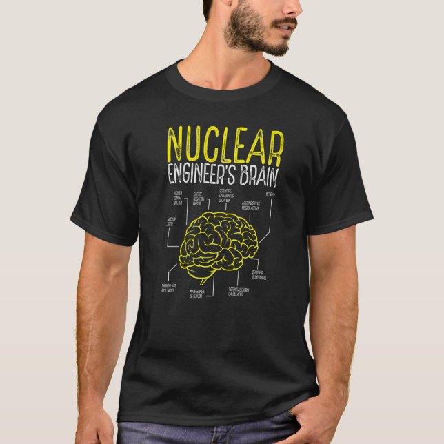 Nukleares Engineering Brain Uranium Nuklear Engine T-Shirt (Vorderseite)