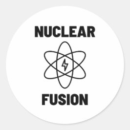 Nukleares Fusionsverhalten Runder Aufkleber
