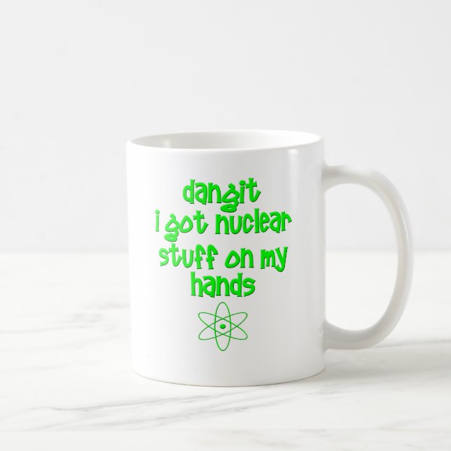 Nukleares Material auf Händen Kaffeetasse (Rechts)