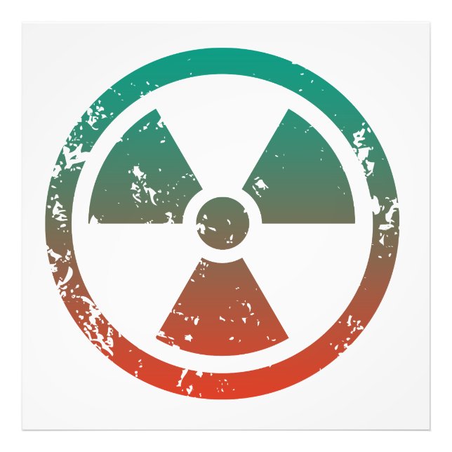 Nukleares radioaktives Zeichen Fotodruck (Vorne)