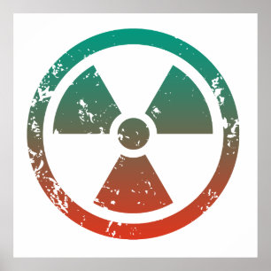 Nukleares radioaktives Zeichen Poster