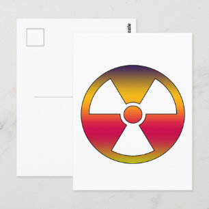 Nukleares radioaktives Zeichen Postkarte