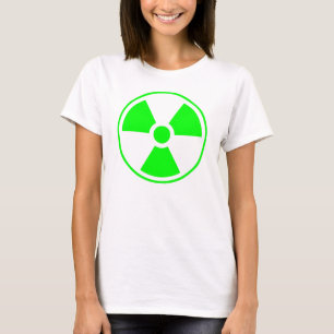 Nukleares Symbol für radioaktive Strahlung in grün T-Shirt