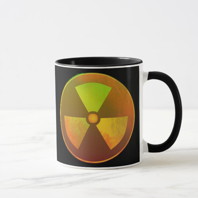 Nukleares Symbol Radioaktives Licht Tasse (Rechts)