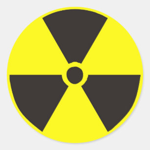 Nukleares Symbol Runder Aufkleber