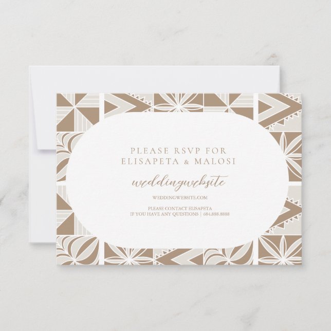 Nuku'alofa RSVP Karte (Vorderseite)