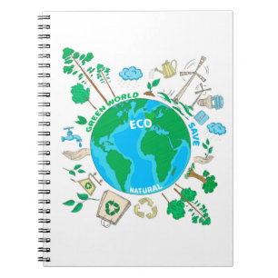  Null Abfall  Nachhaltigkeit Öko Notizblock