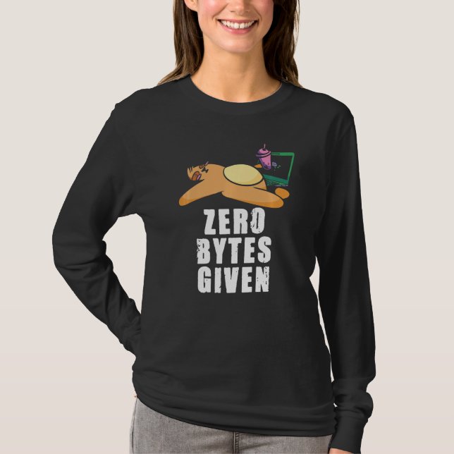 Null Bytes für Sloth Computer Science-Programm T-Shirt (Vorderseite)