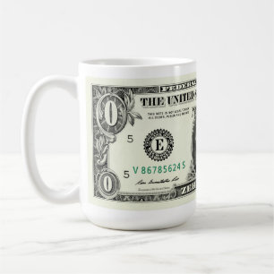 Null-Dollar-Schein Kaffeetasse