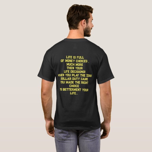 Null-Dollar-Zoll T-Shirt (Schwarz voll)