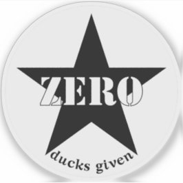 Null Ducks gegeben Star (schwarz) Aufkleber