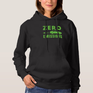 Null Emissionen 100 der Zeit EV-Auto Elektroauto Hoodie