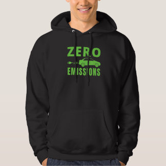 Null Emissionen 100 der Zeit EV-Auto Elektroauto Hoodie