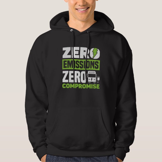 Null Emissionen Null Kompromisse Batterie-Elektro- Hoodie (Vorderseite)