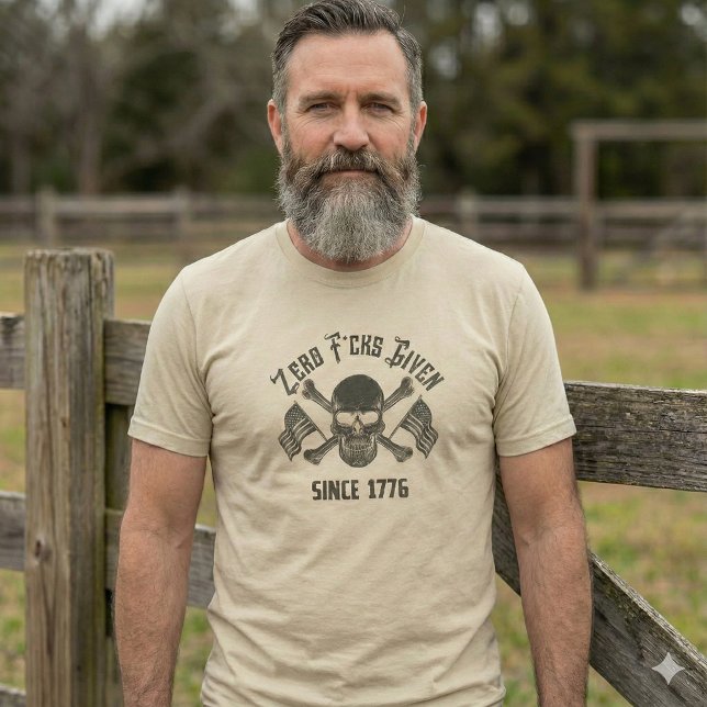 Null F*cks gegeben seit 1776, Skull T-Shirt (Von Creator hochgeladen)