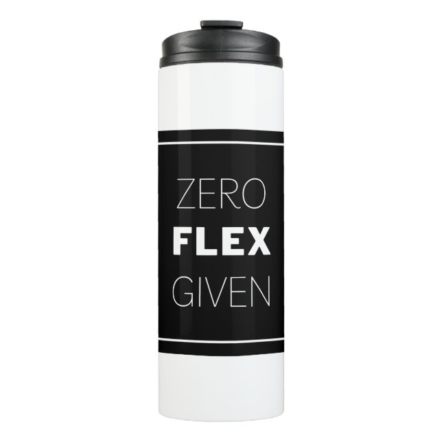 Null Flex mit modernem Quotendesign Thermosbecher (Vorderseite)