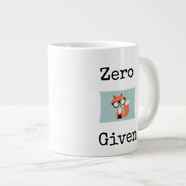 Null" Fuchs" gegeben Jumbo-Tasse (Vorderseite Rechts)