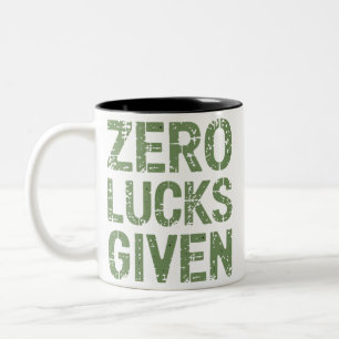 Null Glück gegeben St. Paddy's Day Lustiger Patric Zweifarbige Tasse