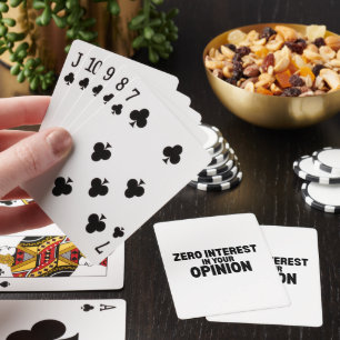 Null Interesse an deiner Meinung Individuelle Spie Spielkarten