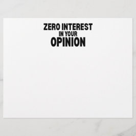 Null Interesse an Ihrer Meinung Professional Briefbogen
