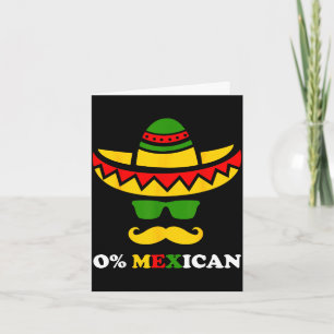 Null Prozent mexikanische lustige Cinco de Mayo-Pa Karte