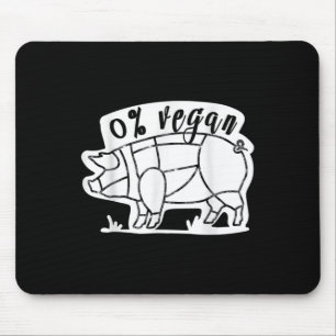 Null Prozent Vegane lustige Grillen Carnivore Flei Mousepad