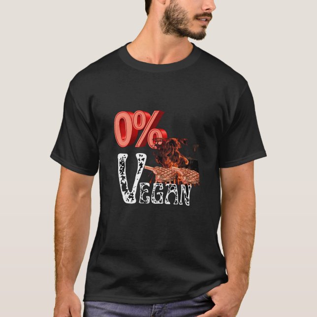 Null Prozent Veganer Grill T-Shirt (Vorderseite)