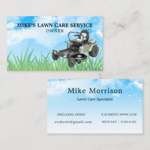 Null-Umdrehung für die Fachkarte "Lawn Care Specia Visitenkarte