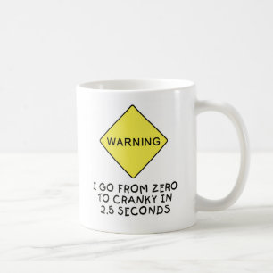 Null-zu-verschrobe Warnung Kaffeetasse