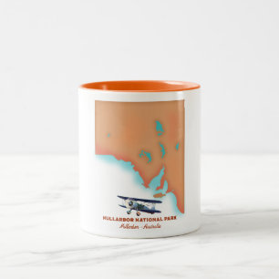 Nullarbor Nationalpark Australien Karte Zweifarbige Tasse