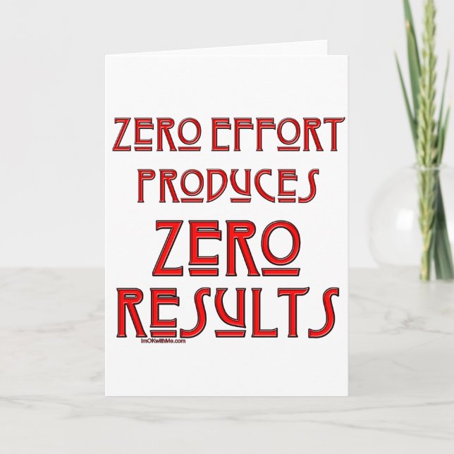 Nullbemühung… Karte (Vorderseite)