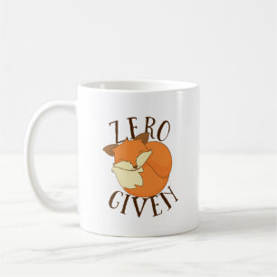 Nullfüchse gegeben kaffeetasse