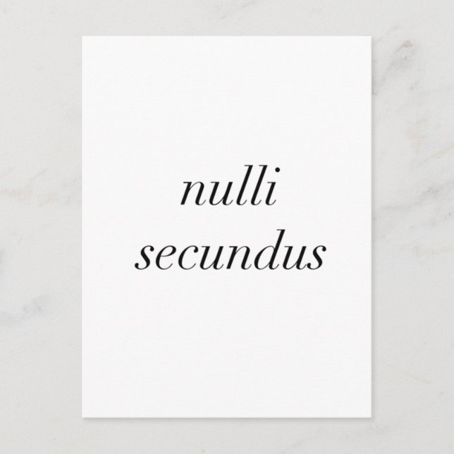nulli secundus sekundengenau postkarte (Vorderseite)