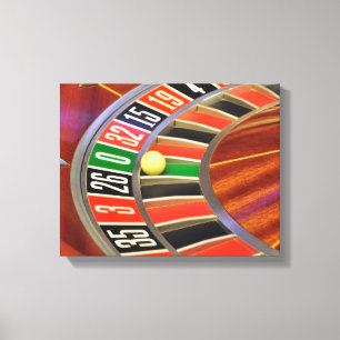 nullspielen der Kasino-Rouletterad-Balzahl Leinwanddruck