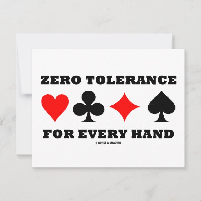 Nulltoleranz für jede Hand (Vorderseite)