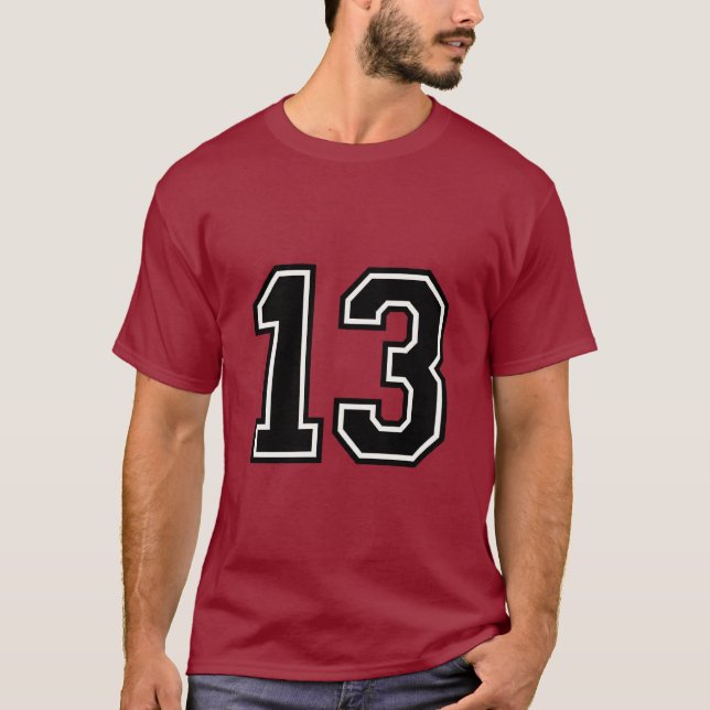 Number 13 Varsity Sports Jersey | 13th Birthday  T-Shirt (Vorderseite)