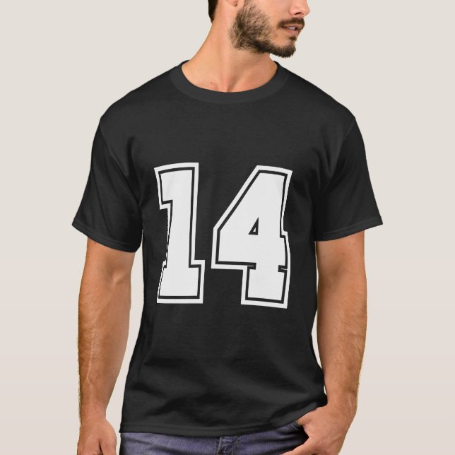 Number 14 No Fourn 14 Jerseys Player T-Shirt (Vorderseite)