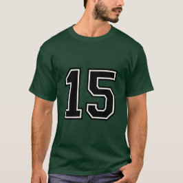 Number 15 Custom Sports Jersey Varsity Birthday  T-Shirt