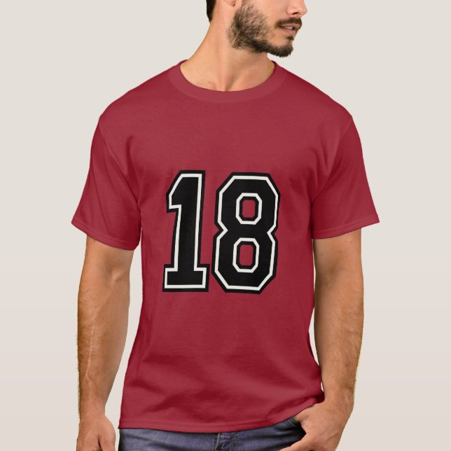 Number 18 Varsity Sports Jersey | 18th Birthday T-Shirt (Vorderseite)