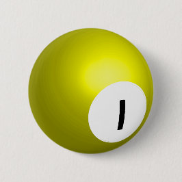 Number 1 Pool Ball Button