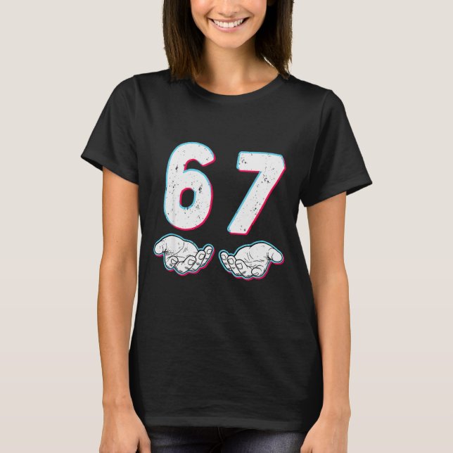 Number 67 Matching Six Seven 6 7 Meme 6-7 Hallowee T-Shirt (Vorderseite)