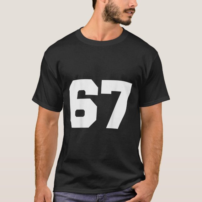 Number 67 Sports Jersey Player #67 Fan Ck Print Va T-Shirt (Vorderseite)