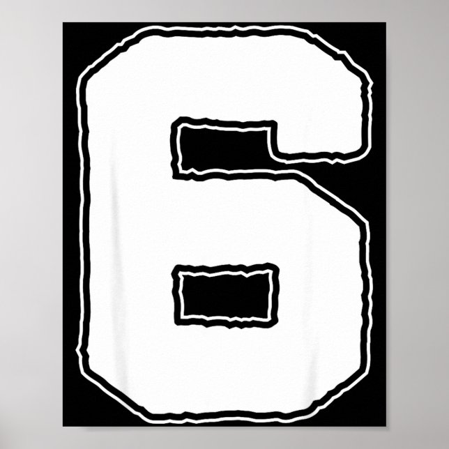 Number 6 6th Birthday Boy Kids Six Year Old Happy  Poster (Vorne)